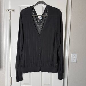 LuLaRoe Cheryl Charcoal Gray Button-Up Cardigan 2xl